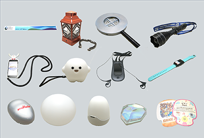 「万博体験のパートナー、手持ちデバイス展」